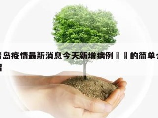 青岛疫情最新消息今天新增病例㊙️的简单介绍