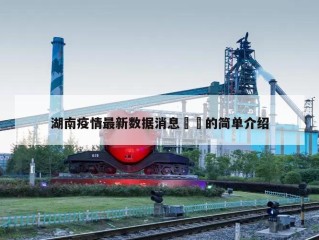 湖南疫情最新数据消息㊙️的简单介绍